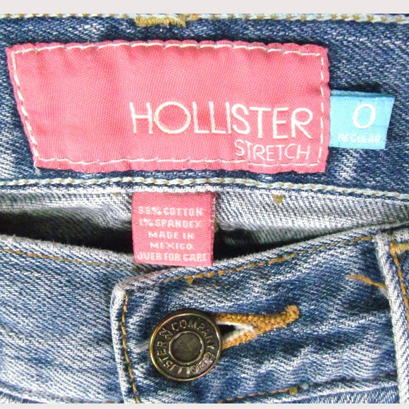 Hollister Stretch Jeans Size 0 Distressed Cuffs - Picture 3 of 6
